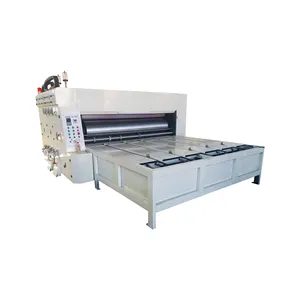 corrugated carton box chain feeding flexo printing slotting die cutting machine / big diameter printer slotter
