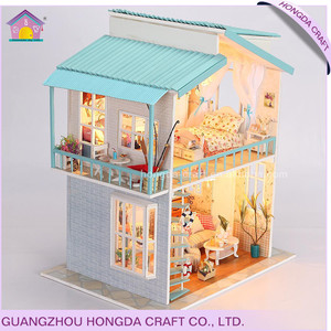 Maisons de poupées miniatures Villa Toys pour filles, château de maison de poupée miniature à faire soi-même, maison de poupée miniature faite à la main, jouets pour enfants - Product Image 4