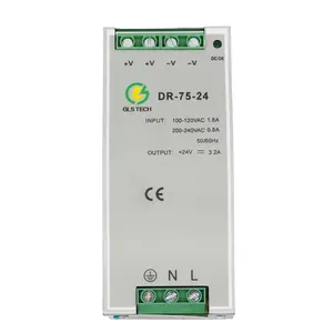 CE ROHS approved 110V/220V ac to dc 24V 3.2A Din Rail power supply