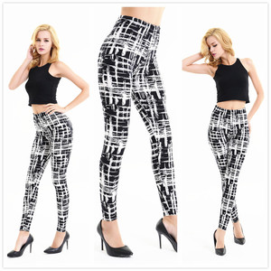 Commercio all'ingrosso 92% poliestere 8% spandex yummy doppio spazzolato OS TC più il formato burrosa super morbido personalizzata stampato leggings per le donne - Product Image 4