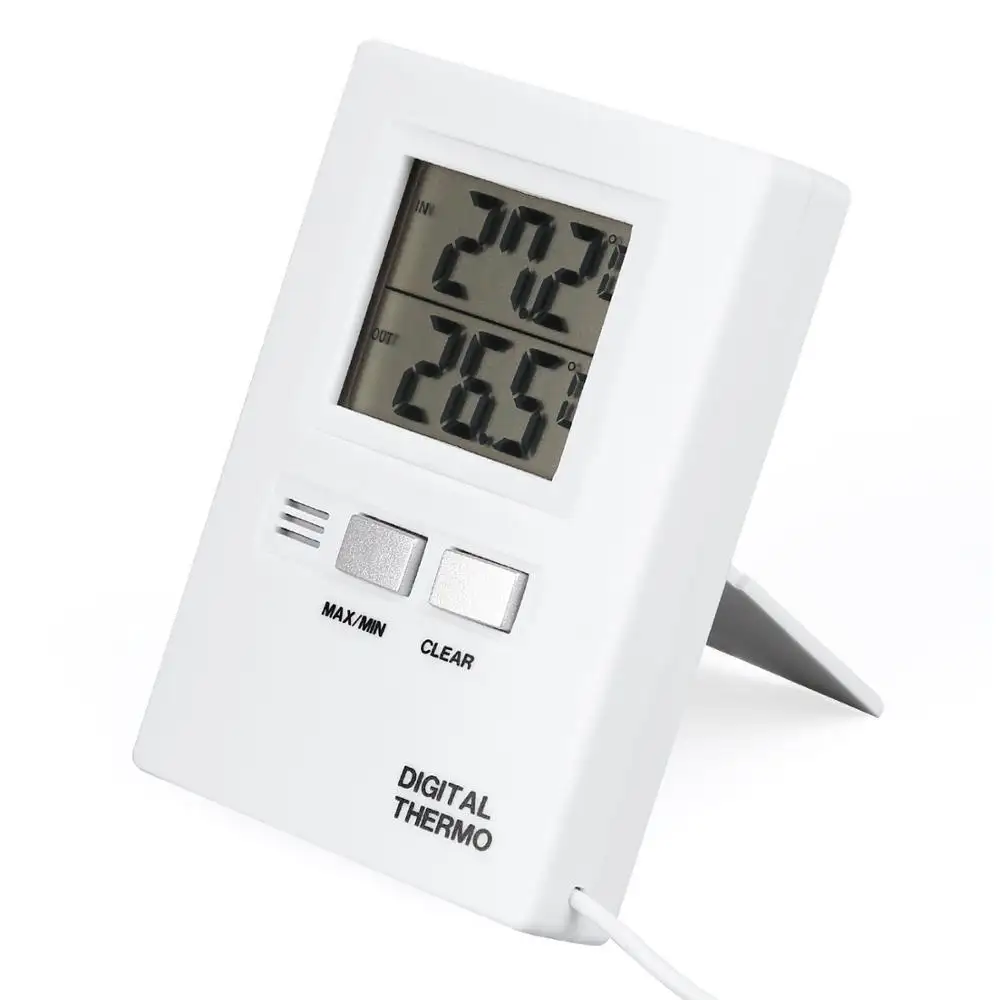 プローブデジタル温度計付き屋内屋外温度計