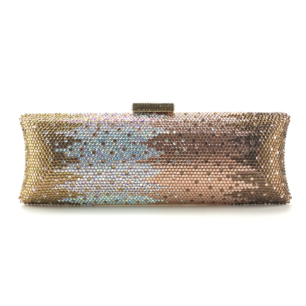 Occi manufacturer hand made gradient crystal clutch evening bag OC3531