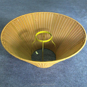 <span class=keywords><strong>Paralume</strong></span> Artigianale in Vimini di Bambù <span class=keywords><strong>Giallo</strong></span> per Lampada da Tavolo in Stile Antico per Casa o Ristorante - Product Image 3