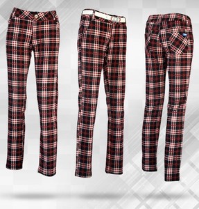 De algodón a cuadros Golf PGM de la mujer pantalones - Product Image 3