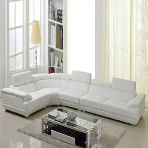 Round luxury sectional alibaba leather sofa