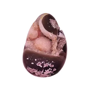 Bán Buôn Tự Nhiên Đánh Bóng Tay Chạm Khắc Chữa Bệnh Thạch Anh Pha Lê Agate Geode