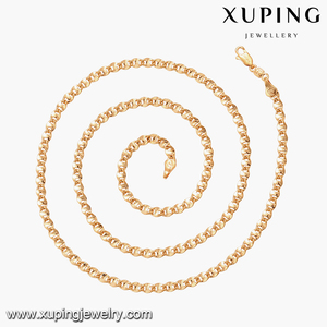 Collar de joyería de <span class=keywords><strong>arabia</strong></span> Saudita chapado en oro, popular, moda, 18k, chapado en oro simple, 43541 - Product Image 3