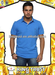 los hombres camisa polo blanco sencillo 2014's camisa de algodón con cualquier color - Product Image 1