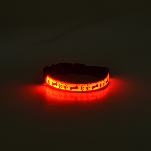 China precio de fábrica moq pequeño <span class=keywords><strong>collar</strong></span> de perro Noche de seguridad reflectante <span class=keywords><strong>LED</strong></span> <span class=keywords><strong>collar</strong></span> de perro con el patrón del hueso - Product Image 5