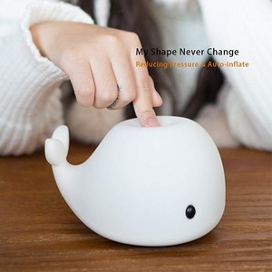 Wholesale New Design Creative Bedroom Soft Dolphin Silicone Baby <strong>Nursery</strong> Lamp Tap Control 6 Colors 3D LED Night <strong>Light</strong> - Product Image 4