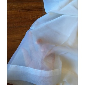 Cortina Transparente Blanca Elegante de Estilo Europeo de <span class=keywords><strong>Diseño</strong></span> Simple en Oferta, Hecha de Tela de Velo <span class=keywords><strong>con</strong></span> Pañuelo Extra Largo para Ventana - Product Image 4