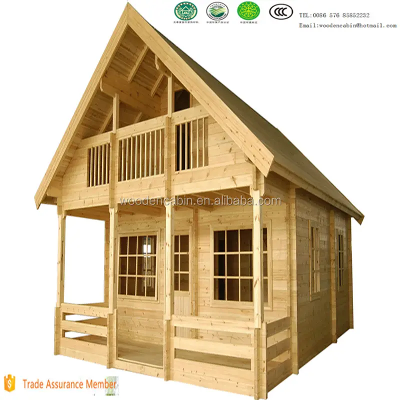 Mejor venta prefabricada casa de madera, casa de campo con buena calidad
