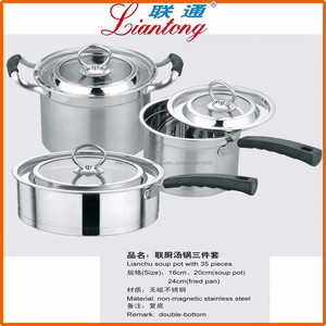 2017 nouveaux produits chauds LianTong Marque ustensiles de cuisine <span class=keywords><strong>non</strong></span> bâton frit pan soupe pot <span class=keywords><strong>et</strong></span> pot à lait dans un ensemble - Product Image 2