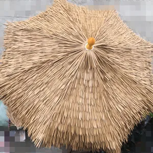 Paraguas de paja sintética hecho a mano de alta calidad para entretenimiento al aire libre