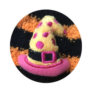 Calzini di Halloween per bambine - Calzini <span class=keywords><strong>a</strong></span> <span class=keywords><strong>righe</strong></span> peluche con motivo zucca - Product Image 4