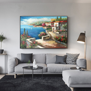 <span class=keywords><strong>Peinture</strong></span> moderne de diamant de toile de <span class=keywords><strong>paysage</strong></span> méditerranéen pour le salon - Product Image 1