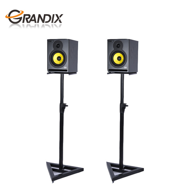 Metal Heavy Duty Height Adjustable Studio Monitor Speaker Stand ,Triangle Steel Speaker Stands,For Home Studio /onstage