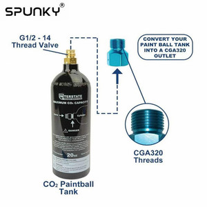 Nuevo adaptador para accesorios de <span class=keywords><strong>Paintball</strong></span> para convertir el tanque de CO2 a un accesorio macho estándar CGA320 - Product Image 6