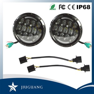 El <span class=keywords><strong>Precio</strong></span> de fábrica Led Drl Faros Ojos del Ángulo de accesorios de Motos Faro Para Jeep 7 Pulgadas Faro Redondo - Product Image 3