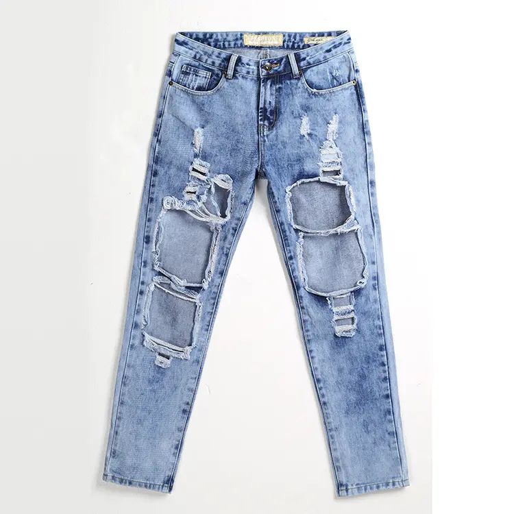 Z92649A Women Fashion Jeans,Wholesale Daily Wear Women Jeans - Women Casual Wear Damaged Jeans