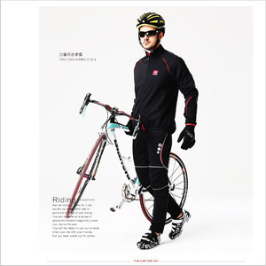 Lameda invierno chaqueta de Ciclismo de los hombres fleeced chaqueta de cáscara suave viento chaquetas térmicas - Product Image 6