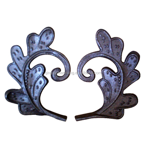 Puertas principales de hierro, hojas de acero fundido decorativas, elementos de acero forjado - Product Image 5