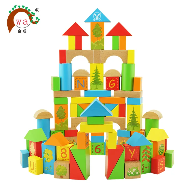 100 개 나무 작성하네요 building blocks 교육 장난감, 나무 baby block set, block 빌드 toy