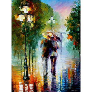 CHENISTORY DZ1134 pintura por números pintura al óleo moderna romántica bajo la lluvia sin marco sobre <span class=keywords><strong>lienzo</strong></span> - Product Image 1