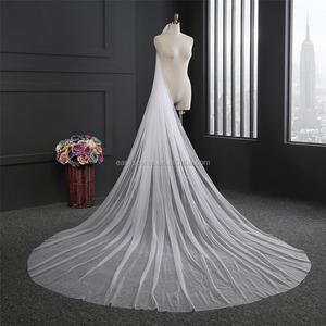 Zachte Tulle Veils Wedding Bridal Kathedraal Sluier 3M Lange