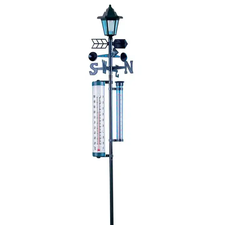 Weather Station Rain Gauge and Thermometer - China Garden Outdoor Whether  Station and Garden Weather Station price