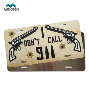 <span class=keywords><strong>Plaque</strong></span> d'immatriculation de voiture en métal avec logo personnalisé, pour fabrication américain - Product Image 1