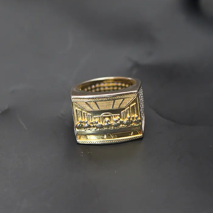 18kgp Rose Gold Überzogene Edelstahl PVD Beschichtung Hochzeit Ring