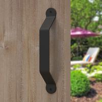 Poignée de tirage affleurante noire mate pour porte coulissante de grange