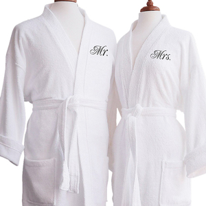 Grosir Logo kustom kerah Kimono putih jubah mandi handuk Terry Hotel katun jubah mandi bordir termal ukuran <span class=keywords><strong>Plus</strong></span> - Product Image 1