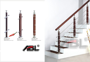 درابزينات خشبية حديثة من الفولاذ المقاوم للصدأ من ABLinox ، تركيبات ملحقات داخلية - Product Image 5
