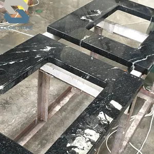 Best price new chinese via lattea snow grey hotel granite vanity tops