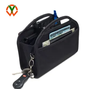 맞춤형 소형 휴대용 펠트 지갑 삽입 핸드백 가방 클러치 블랙