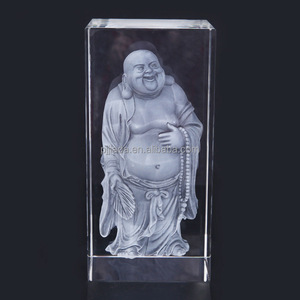 Artesanato De Cristal Do Laser <span class=keywords><strong>3D</strong></span> Escultura Foto Buda Escultura Cubo De Vidro De Cristal Paperweight Home Decor - Product Image 3