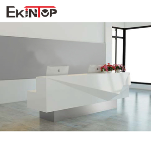Mostradores <span class=keywords><strong>de</strong></span> Recepción Modernos para <span class=keywords><strong>Spa</strong></span>, Diseño en Madera Blanca, Estilo Hotel, Tapizados, para Salón <span class=keywords><strong>de</strong></span> Belleza, Oficina - Product Image 6