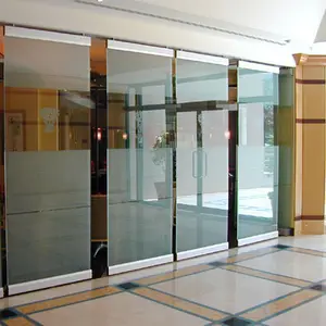 Звукоизоляционные передвижные складные двери из глазурованного алюминия, стеклянные офисные перегородки, раздвижные закаленные перегородки