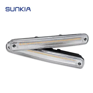 SUNKIA New Universal LED Daytime Running Light dengan Penutup Yang Jelas Halus daya Kinerja Tinggi dengan Mengubah sinyal Cahaya