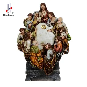 High Quality Resin The Last Supper 3d Catholic Religious Sculpture