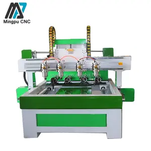 Presisi tinggi 4 Sumbu Mesin Router CNC 3D Ukiran Penggilingan Woodworking Mesin Stasioner