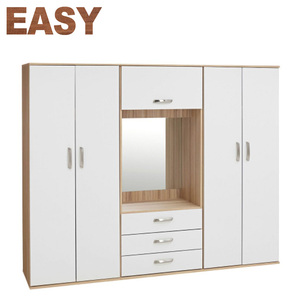 Muebles de dormitorio de diseño moderno, armario de madera de melamina, gran almacenamiento - Product Image 4