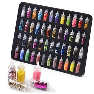 Miss cheer ing 48Pcs Mixed Nail Art Pailletten Set Glitter Powders 3d Ultra dünne Sticker Flakes Maniküre Dekoration