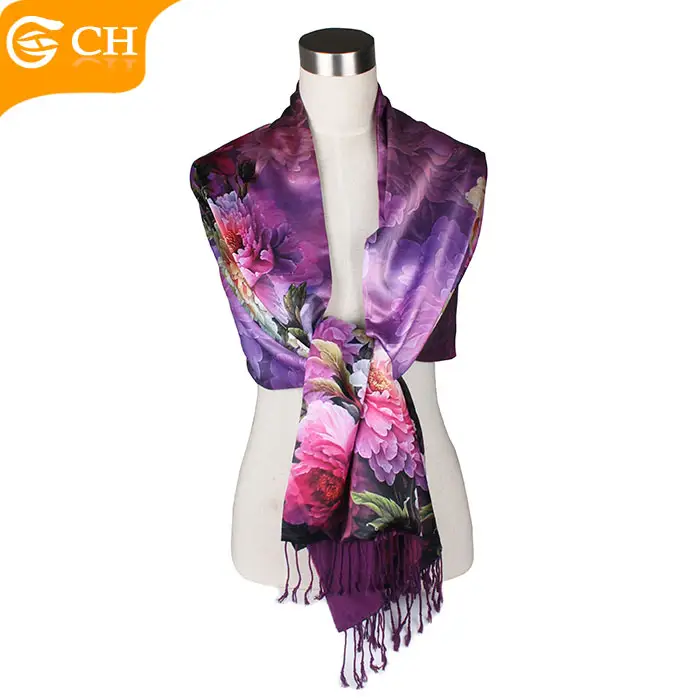 Новейший дизайн, оптовая продажа, красочный женский шарф из 100% шелка с кашемировой спинкой, шаль