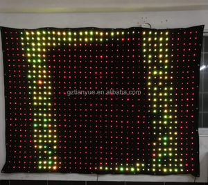 2019 esterno panno ignifugo per interni P10 ha condotto la <span class=keywords><strong>tenda</strong></span> Video per lo sfondo del palcoscenico luce del panno RGB - Product Image 6