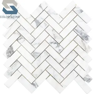 באיכות גבוהה איטלקי calacatta זהב פסיפס backsplash אריחי פסיפס לאמבטיה