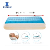 Oreiller Orthopédique Confortable à Mémoire de Forme et Gel Rafraîchissant pour Dormeurs sur le Ventre, le Dos ou le Côté