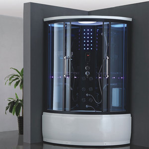 ห้องซาวน่ามุมพร้อมห้องอบไอน้ำแบบเปียก ฝักบัวอบไอน้ำ พร้อมอ่างนวด - Product Image 4